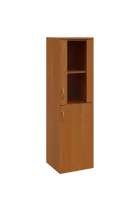 N 4 - 4DS kancelářská skříň, 1-dveřová/prosklená, pravá, 1450x400x400, olše jantar